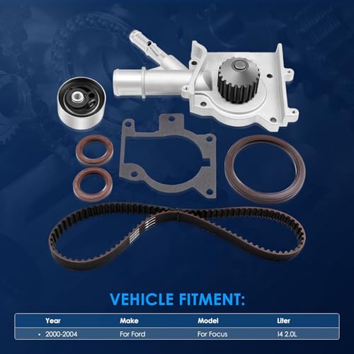 ECCPP Engine Timing Belt Kit with Water Pump Compatible for Ford