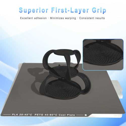 257x257mm Cool Build Plate for Bambu Lab A1 P1 P2 X1 Series Smooth High-Adhesion Spring Steel Magnetic Bed Plate - color: Cool Plate Grey, size: 257mm A1 XI P1