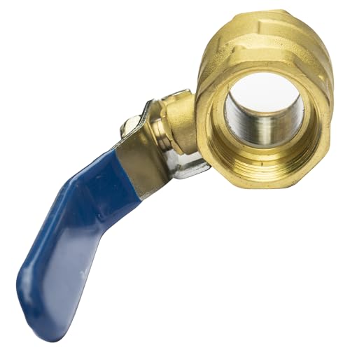 3/4 Inch Brass Ball Valve, Full Port Heavy Duty Gas Shut Off Valve NPT, for Natural Gas & Propane (NG & LPG), with Blue Locking Handle, Industrial Commercial Use