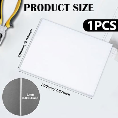 PTFE Plastic Sheet, Virgin PTFE Sheet Teflon Sheets - 100mmx200mm Thickness 1mm Non Stick Sheets for Gasket Seals Liners Bearings - size: 100mmx200mmx1mm