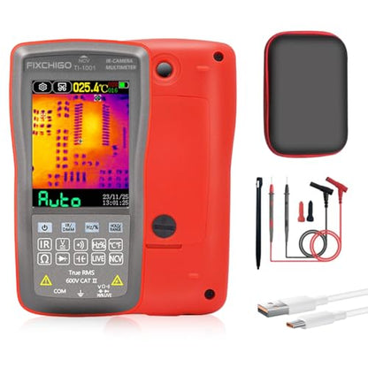 2 in1 Thermal Imaging with 10000 Counts Multimeter Function Infrared Camera Pixels ISR240x240 Image Resolution 240x240 2.8 inch Touchscreen -20℃ to 550℃ Temperature Range 5 Color Palettes - size: TI-01 without Macro Lens Function