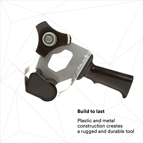 Tartan Pistol Grip Box Sealing Tape Dispenser HB903, Hand-Held Design, Heavy-Duty, Easy-to-Use Application, Black, 2 (Pack of 3) - size: 2" (Pack of 3)