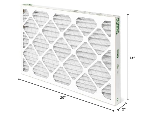 MANN+HUMMEL 14x20x2 MERV 8 Pleated 2" AC Furnace Air Filter. 4 Pack - style: 14 x 20 x 2