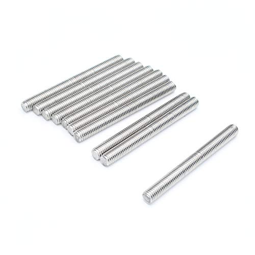M8 x 80mm，304 Stainless Steel Full Threaded Rod, Right Hand Thread (10Pieces) - size: m8x80(10pcs)