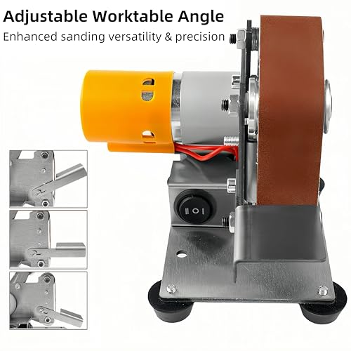 Electric Jewelry Making Belt Sander Tool, 4000-9000RPM Ring Making Knife Sharpener Kit, Mini Bench Grinder Polisher Machine for Woodworking Metalworking Jewelry Making