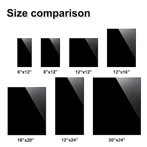 KINLINK 16x20 Plexiglass Sheets 1/8 inch Thick - 3mm Black Cast Acrylic Sheet, Plastic Board Polycarbonate Sheet for DIY Project, Craft, Table Top, Acrylic Sign and Wedding Invitation 4 Pack - color: Black, size: 16x20