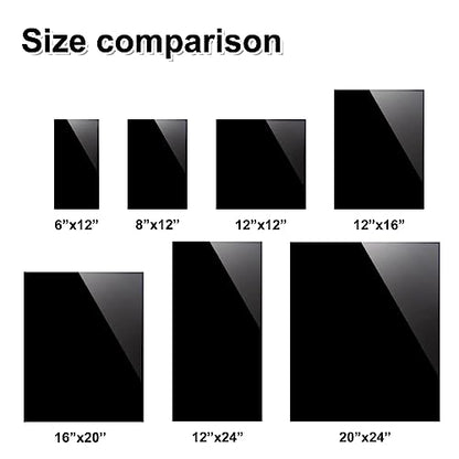 KINLINK 16x20 Plexiglass Sheets 1/8 inch Thick - 3mm Black Cast Acrylic Sheet, Plastic Board Polycarbonate Sheet for DIY Project, Craft, Table Top, Acrylic Sign and Wedding Invitation 4 Pack - color: Black, size: 16x20