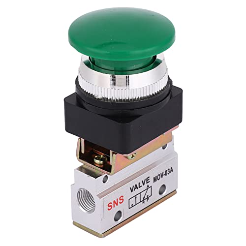 2 Position 3 Way Pneumatic Mechanical Valve MOV-03A G1/8" PT Mushroom Push Button Switch Air Mechanical Valve