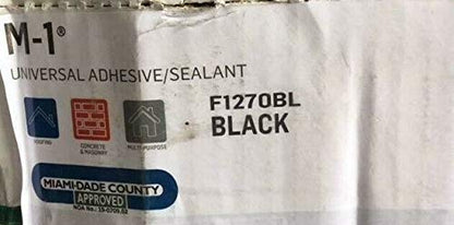 4 Pc of M1 Black Universal Adhesive/Sealant (4) 10oz Tube Miami Dade Hurricane
