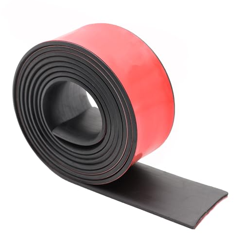 DEVNOL Self-Adhesive Neoprene Rubber Strips 1/16" Thick x 2” Wide x 12' Long, Sealing, Cushioning, Weather Stripping, Gaskets, and DIY Projects, Weatherproof - color: red adhesive backing, size: 1/16" x 2" x 12'