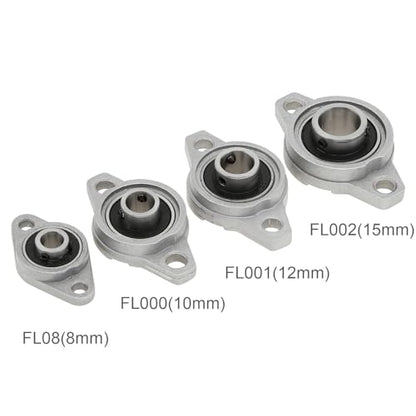 4Pcs KFL08 8mm Inner Bore Mounted Flange Mounted Pillow Block Bearings for Diameter 8mm Linear Shaft Rod T8 Lead Screw - size: KFL08(8mm)