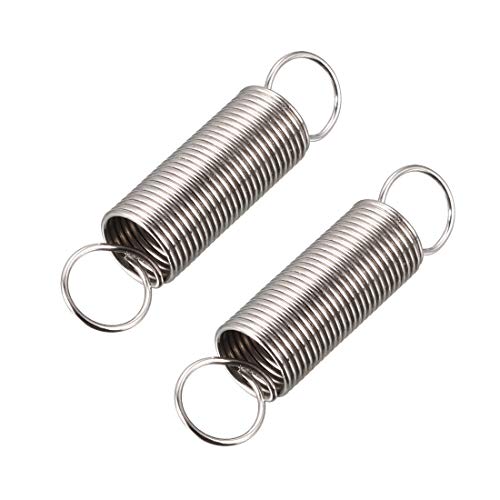 uxcell Extension Spring - 0.5mm Wire Dia, 6mm OD, 14mm Spring Length Steel Small Dual Hook Tension Spring 20pcs