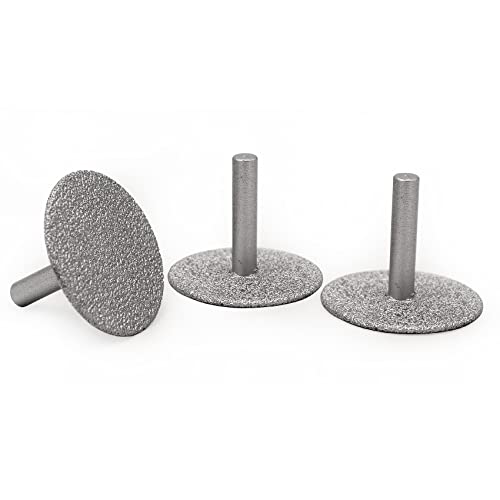 SHDIATOOL 3-Piece 50mm Diamond Wheel for Cutting/Shaping Tiles Marble Brick Granite Concrete with 8mm Shank 46 Grit - size: 50mm