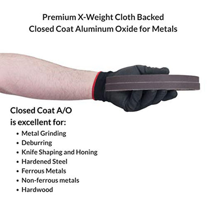 Red Label Abrasives 1 X 18 Inch Medium P120 Grit Knife Sharpener Sanding Belts, 10 Pack (Compatible with Work Sharp Ken Onion Blade Grinder Attachment) - size: 120 Grit