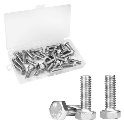 25 Pcs M8 Hex Bolts M8-1.25 x 25mm Hex Head Screw Bolt - size: M8-1.25 x 25mm