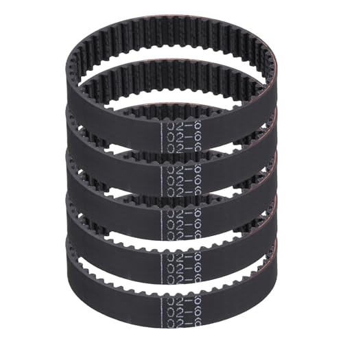 MECCANIXITY 5Pcs 102mm GT-2 Timing Belt 6mm Width 2mm Pitch Closed Loop - size: 102mm
