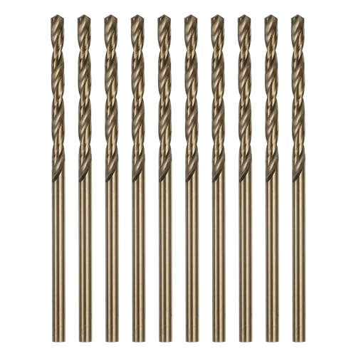 HARFINGTON 10pcs Cobalt Jobber Drill Bits 2.4mm / 0.094" M35 High Speed Steel HSS Twist Drilling Bit Tool for Stainless Steel Copper Wood Plastic and Other Hard Materials - size: 2.4mm
