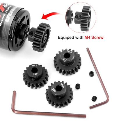 OGRC 1M 5mm Motor Shaft 19T 20T 21T 22T Pinion Gears Fits 1/8 1/10 RC Car