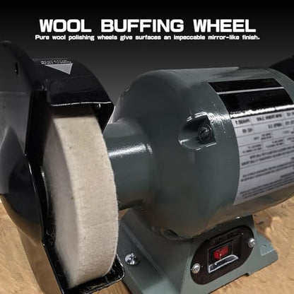 Wool Buffing Wheel 5/8 Inch Arbor Hole Wool Felt Polishing Wheel for Stainless Steel Metal Fits Bench & Die Grinder