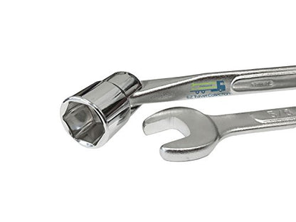 6 Piece Flexible Head Socket Wrench Set and Open End SAE