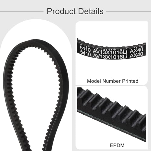 uxcell AX40 EPDM V-Belt,Industrial Rubber V Belt 1/2" Wd x 40" Inside Circ - size: AX40