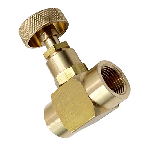 HongBoW Brass Instrument Needle Valve Wheel Handle 600 Psi(WOG) (3/8" NPT Female x 3/8" NPT Female) - size: 3/8" NPT Female x 3/8" NPT Female