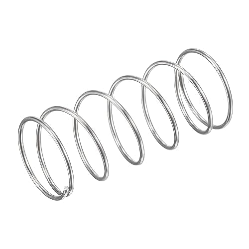 uxcell Compression Spring,304 Stainless Steel,18mm OD,1mm Wire Size,9mm Compressed Length,40mm Free Length,5.9N Load Capacity, Silver Tone,5pcs - size: 18mmx1mmx40mm