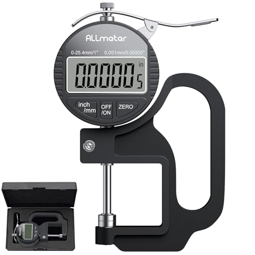 Digital Thickness Gauge 0-25.4mm,0.001mm Precision with LCD Display - size: 0-25.4mm,0.001mm