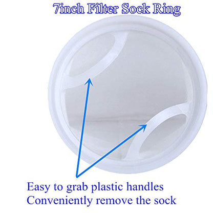 7 Inch Ring by 32 Inch Long Filter Socks 10 Micron Water Liquid Felt Filter Bag - size: 10 Micron