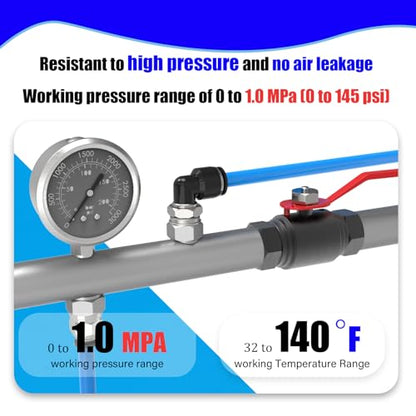 12-PACK 3/8" Tube OD x 1/4" NPT Thread Male Elbow Push to Connect Fittings,PL-3/8-N2 Pneumatic Quick Connect Air Line Hose Fittings - size: 3/8"OD x 1/4"NPT