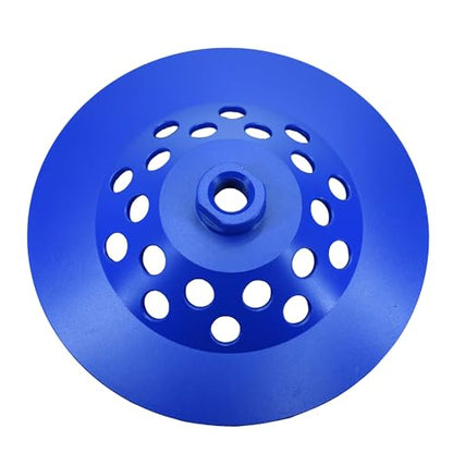 7 in. x 5/8-11 in. Threaded Arbor 24 Segments Diamond Turbo Grinding Cup Wheel, 7 Inch Diamond Cup Grinding Wheel for Granite Marble Concrete (5/8"-11 Threaded) - style: 7 Inch 5/8"-11 Threaded