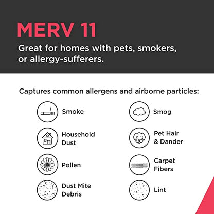 Frigidaire 16x20x1 Air Filter, MERV 11 Pleated Furnace AC Filters, 6 Pack - size: 16 x 20 x 1, style: Merv 11