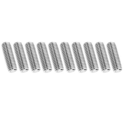 PATIKIL 1/2"-13 UNC 304 Stainless Steel Fully Threaded Rod, 10Pcs 1.8" Length Long Threaded Screw Right Hand Threads All Threaded Rod Studs for Anchoring Bolt, Clamps, Hangers and U-Bolts - size: 1/2"-13 x 1.8"