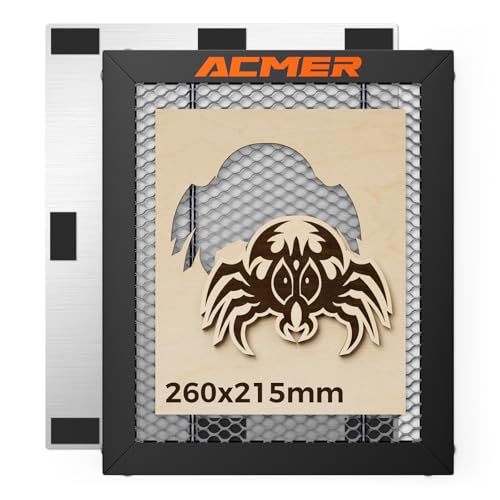 ACMER Honeycomb Laser Bed with Aluminum Plate, 260x125mm Cutting Table - size: 260*215