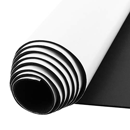 Storystore Foam Insulation Neoprene Sheets with Adhesive, 1/16'' Thick x 12'' W x 98'' L Multi-Function Soundproof Large Closed Cell Neoprene Rubber Roll, Black - color: Black (With Adhesive), size: 12 in x 98 in x 1/16 in