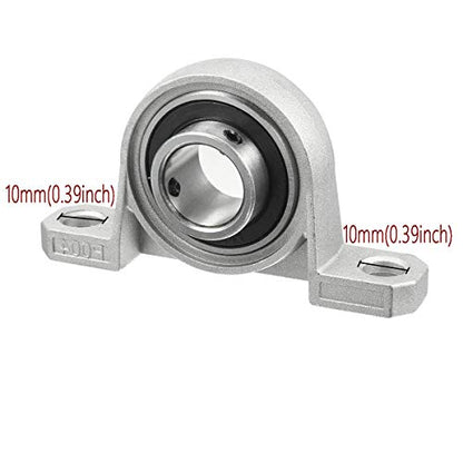 COMOK 2pcs KP004 Long 99mm Inner Diameter 22mm Zinc Alloy Inner Ball Mounted Pillow Block Insert Bearing