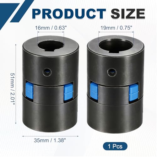 MECCANIXITY Flexible Coupling Coupler Set, 5/8" to 3/4" L070 Black - size: 5/8" to 3/4"
