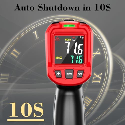 FKM Infrared Thermometer Gun Non Contact Laser Thermometer Gun-58°F~1112°F - color: Red