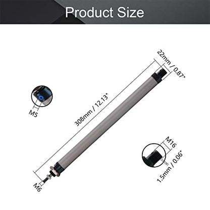 Othmro 1Pcs Air Cylinder MAL16 x 200 (16mm/0.63" Bore 200mm/7.87" Stroke Double Action Air Cylinder, M5 Single Rod Double Acting Aluminium Alloy Penumatic Quick Fitting Mini Air Cylinder - color: MAL16x200