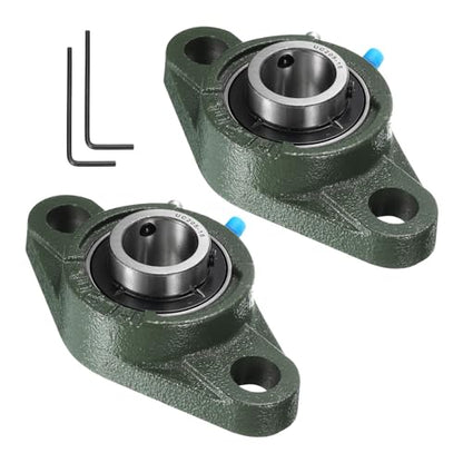 uxcell 2pcs UCFL205-15 Pillow Block Bearings 15/16 inch Bore Self Alignment, Solid Cast Iron Base Mounted Chrome Steel Bearings - size: UCFL205-15