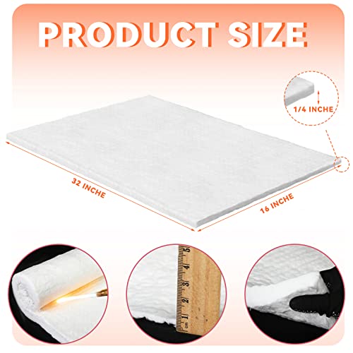 Amylove 3 Pcs Ceramic Fiber Insulation Blanket 32"x16"x1/4" Fireproof