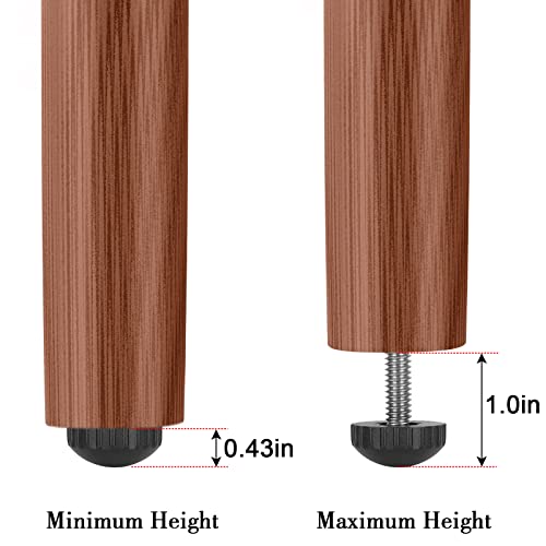 Anwenk M8 Leveling Feet Stainless Steel Screw-in Furniture Leg Leveler 8mm Adjustable Table Chair Glide Levelers for Outdoor Indoor Patio Furniture -8Pack - color: M8 Ball 8pack