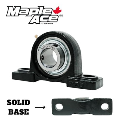 MAPLE ACE UCP205-14 Pillow Block Bearing 7/8" Bore, 2-Bolt, Self-Aligning, R3 Triple Lip Seal, Solid Base, Heavy Duty