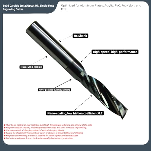 2Pcs 4 mm Cutter Dia,Solid Carbide Engraving Cutter Single Flute Upcut End Mills Coating Carving Milling CNC Router Bit for Acrylic Plastic Hardwood PVC MDF Aluminum Plates - size: 4mm Cutter Dia-17mm Lg.of Cut-4mm SHK, style: Plastic Engraving Cutter Dow