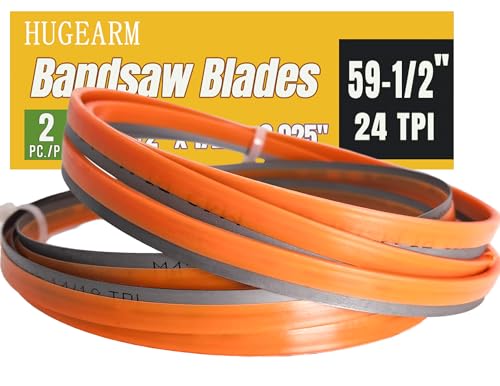 2 Pack 59-1/2 Inch Bandsaw Blades, Band Saw Blades, 24 TPI