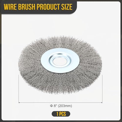 DTGN 8 Inch Wire Wheel Brush for Grinder, 1-1/4" Arbor - size: 8 inch(1-1/4" Arbor)