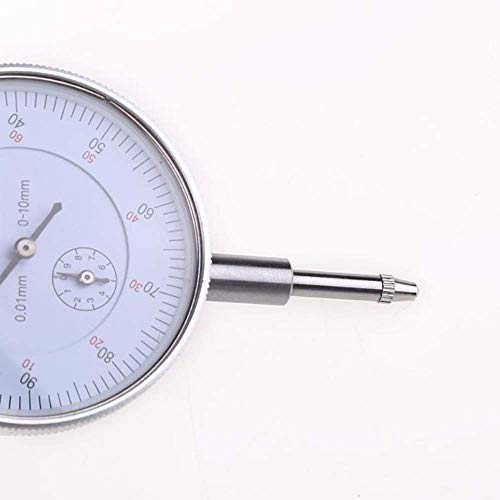 Metric Dial Indicator, 0-10mm x 0.01mm Precision Test Gauge Dial Test Measuring Instrument (Pack of 2) - size: 4x2x1 inch (Pack of 2)