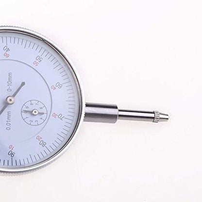 Metric Dial Indicator, 0-10mm x 0.01mm Precision Test Gauge Dial Test Measuring Instrument (Pack of 2) - size: 4x2x1 inch (Pack of 2)