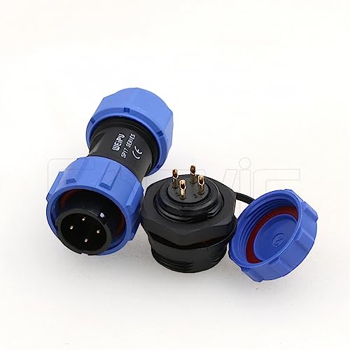 Weipu SP17 4 Pin Connector Waterproof IP68 Male Plug Female Socket Circular 6-10mm Cable Industrial Solar Electrical Connector - size: 4Pin 5A