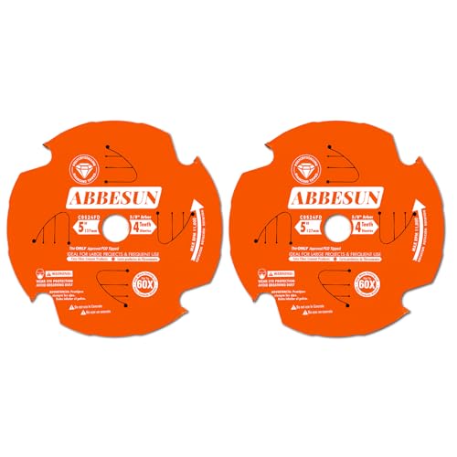 2 Pack 5 Inch 4T PCD Tipped Hardie Blade Fiber Cement Circular Saw Blade - size: 5" 4T (2 Pack)